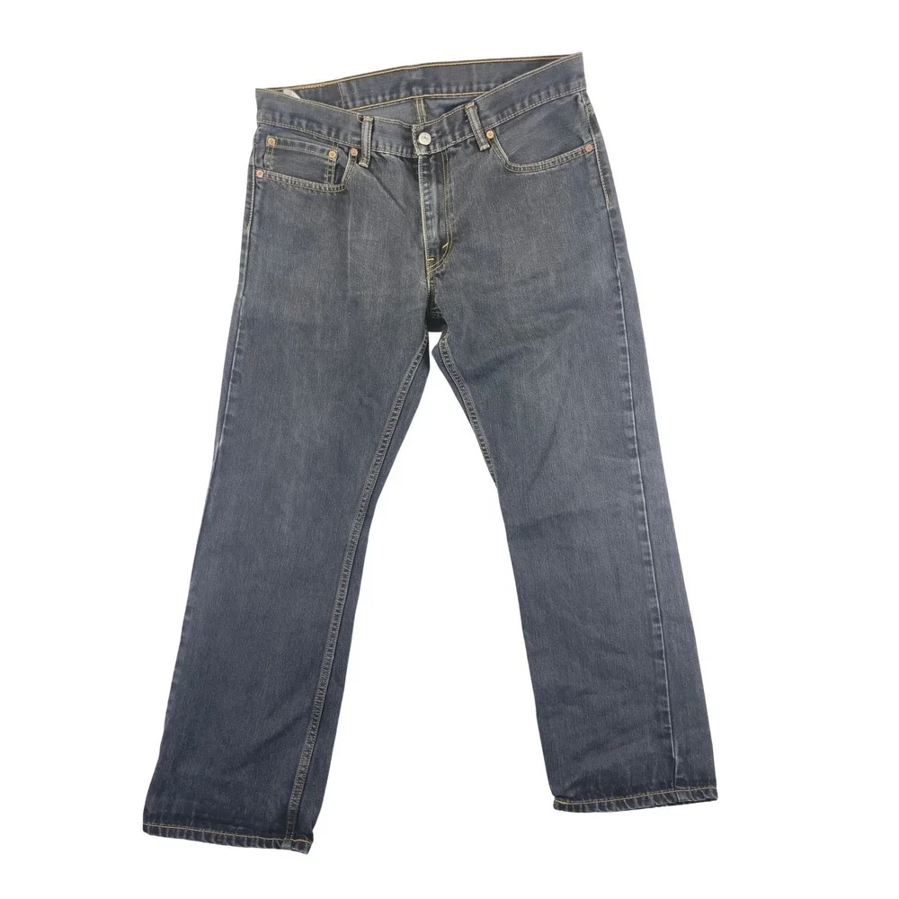 Levi's 514 Slim Straight Jeans Mens 34x30 Gray Denim Pants Casual Classic